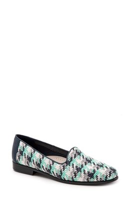 Trotters Liz Loafer in Navy Print Faux Leather