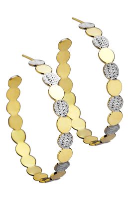Jennifer Zeuner Bianca Medium Hoop Earrings in Yellow Gold