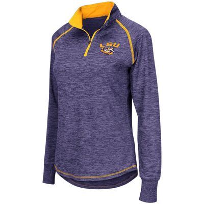 Women's Colosseum Purple LSU Tigers Bikram Quarter-Zip Pullover Jacket