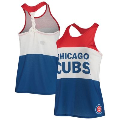 Women's FOCO Red/Royal Chicago Cubs Twist Back Tank Top