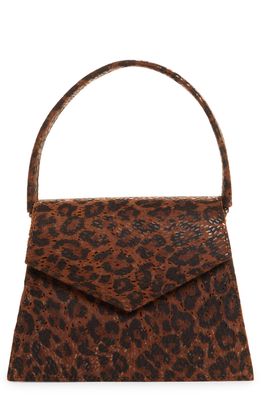 Anima Iris Mini Zaza Leopard Print Leather Top Handle Bag in Leopard Tan
