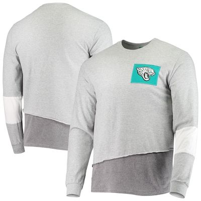 Men's Refried Apparel Gray Jacksonville Jaguars Sustainable Angle Long Sleeve T-Shirt
