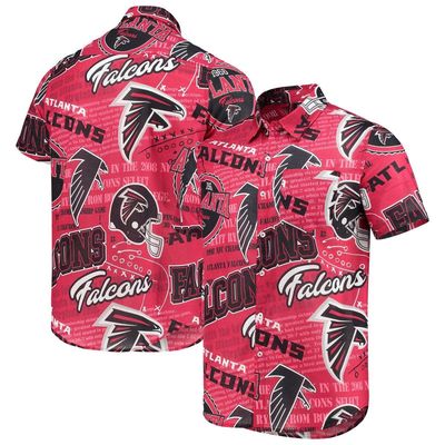 Men's FOCO Red Atlanta Falcons Thematic Button-Up Shirt