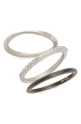 Armenta New World Set of Three Stacking Rings in Silver