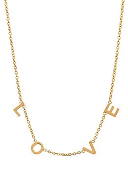 Christina Greene Love Letter Station Necklace in Yellow Gold