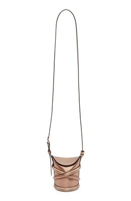 Alexander McQueen The Curve Small Crystal Embellished Leather Crossbody Bag in Rose Gold