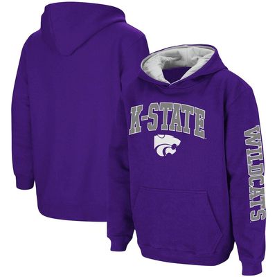 Youth Colosseum Purple Kansas State Wildcats 2-Hit Team Pullover Hoodie