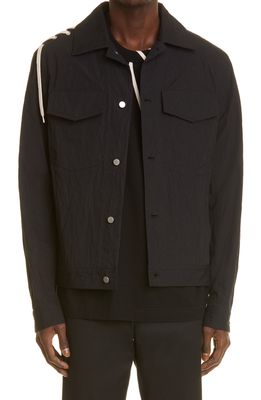 Craig Green Laced Cotton Jacket in Black - Cream