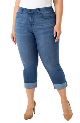 Liverpool Charlie Wide Cuff Crop Jeans in Harlow