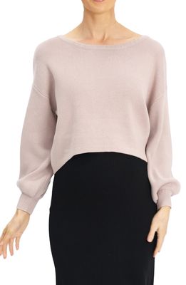 Angel Maternity Crop Maternity Sweater in Mauve