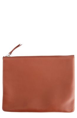 ROYCE New York Leather Travel Pouch in Tan
