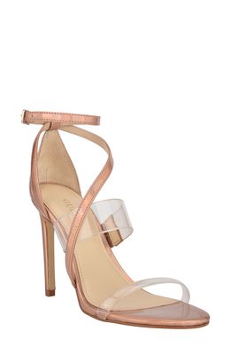 GUESS Felecia Ankle Strap Sandal in Nude /Clear Faux Leather