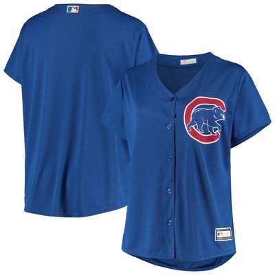 PROFILE Women's Royal Chicago Cubs Plus Size Sanitized Replica Team Jersey