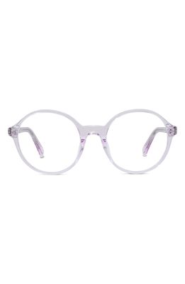 CELINE 53mm Round Reading Glasses in Shiny Lilac