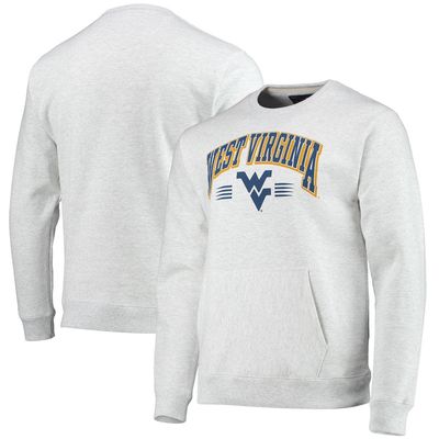 Men's League Collegiate Wear Heathered Gray West Virginia Mountaineers Upperclassman Pocket Pullover Sweatshirt in Heather Gray