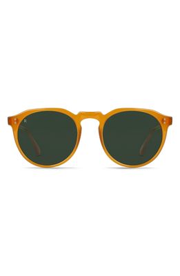RAEN Remmy 49mm Tinted Round Sunglasses in Honey/Bottle Green