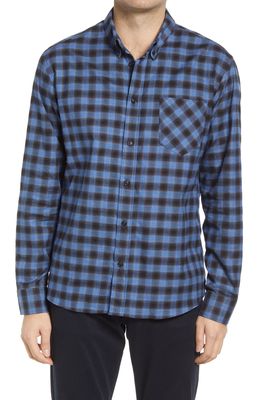 Billy Reid Tuscumbia Standard Fit Plaid Button-Up Shirt in Navy Black
