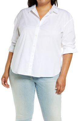 Treasure & Bond Oversize Poplin Shirt in White