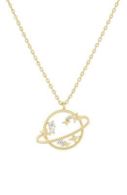 Girls Crew Saturn Necklace in Gold