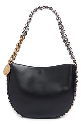 Stella McCartney Medium Frayme Faux Leather Shoulder Bag in Black