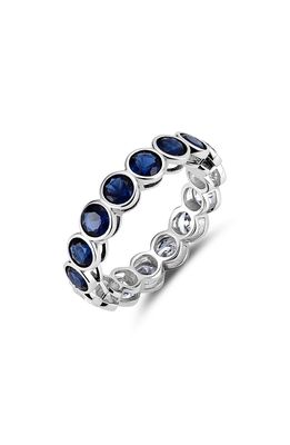 Crislu Eternity Band Ring in Sapphire