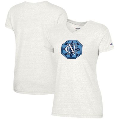 Women's Champion White North Carolina Tar Heels Vault Logo V-Neck T-Shirt