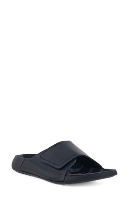 ECCO Cozmo Slide Sandal in Black Leather