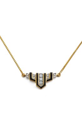 David Webb Motif Scape Pendant Necklace in Yellow Gold