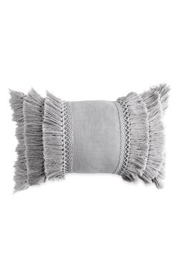 Peri Home Fringe Pillow in Grey