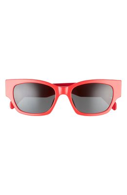 CELINE 54mm Cat Eye Sunglasses in Shiny Red /Smoke