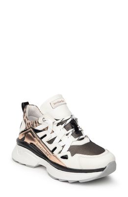 NeroGiardini Chunky Lace-Up Sneaker in White/Rose