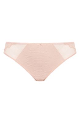 Elomi Charley Full Figure Mesh & Lace Brazilian Briefs in Ballet Pink