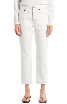 The Row Lesley Straight Crop Jeans in White