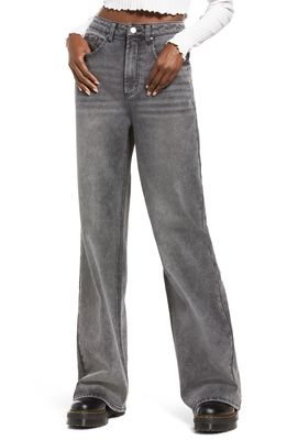 BP. High Waist Wide Leg Jeans in Charcoal Grey Wash