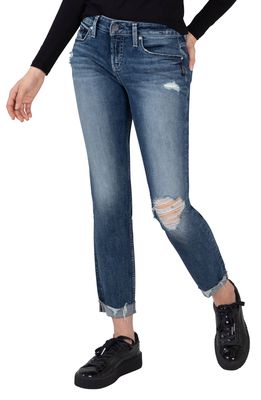 Silver Jeans Co. Slim Boyfriend Jeans in Indigo