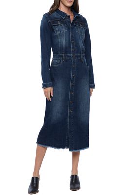 Wash Lab Denim Piece Dyed Denim Dress in Space Blue