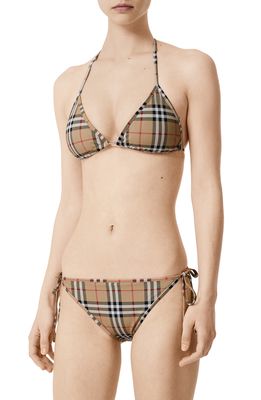 Burberry Cobb Vintage Check Two-Piece Swimsuit in Archive Beige Ip Chk