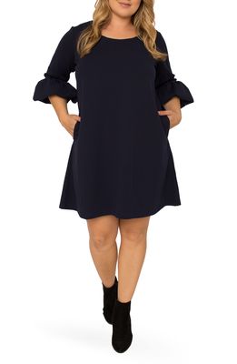 Standards & Practices Stella Crepe Knit Dress in Navy