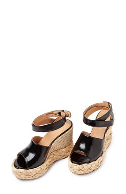 Paloma Barcelo Atuel Lory Platform Wedge Sandal in Black