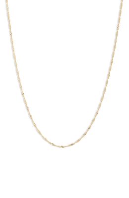 Poppy Finch Twist Shimmer Chain Necklace in 14K Yellow Gold
