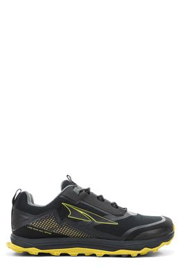 Altra Lone Peak All Weather Trail Running Shoe in Black/yellow