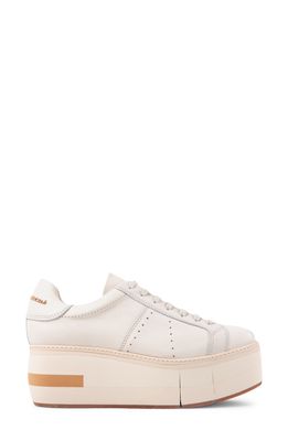 Paloma Barcelo Mirande Metallic Platform Sneaker in Gesso/Caramel