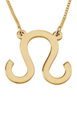 MELANIE MARIE Zodiac Pendant Necklace in Gold Plated - Leo