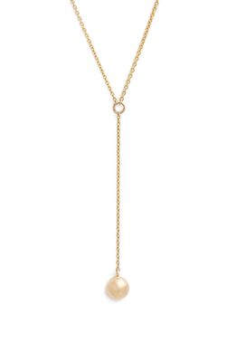 Poppy Finch Orb Pendant Y-Necklace in Yellow Gold