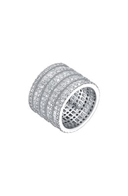 Genevive Cubic Zirconia Pave Ring in White