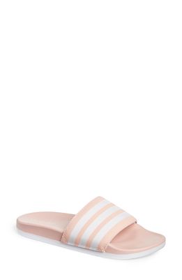 adidas Adilette Comfort Slide Sandal in Vapour Pink/White/White