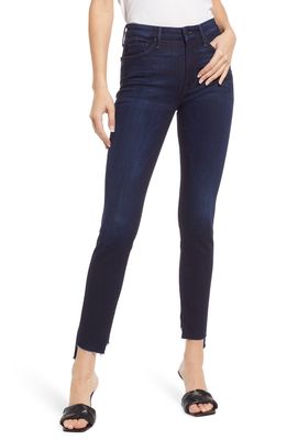 MOTHER The Looker Step Hem Ankle Skinny Jeans in Now Or Never