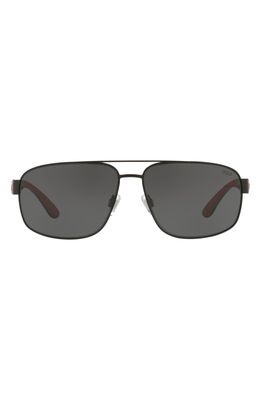 Polo Ralph Lauren 58mm Aviator Sunglasses in Black