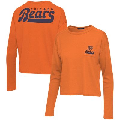 Women's Junk Food Orange Chicago Bears Pocket Thermal Long Sleeve T-Shirt