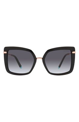 Tiffany & Co. 54mm Square Sunglasses in Black/Gradient Grey